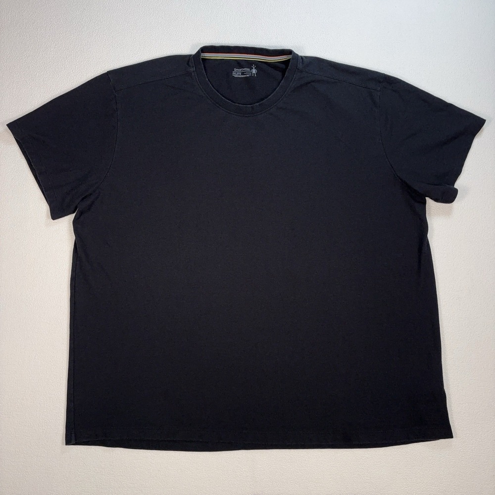 Smartwool Perfect Crew Merino Wool-Cotton T-Shirt Men's 2XL Black Outdoor Casual